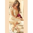 thumbnail image 3 of Indian Designer Shalwar Kameez Suits Pakistani Reception Wear Trouser Pant Dress ( Cream, 4XL - 50 ), 3 of 6