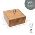 thumbnail image 5 of Bath Bliss Large Square Bamboo Storage Jar with Loop Pull Lid, 5 of 8