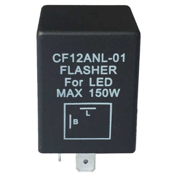 Electronic LED Flasher Relay - 2-Pin CF12ANL-01, Fix Hyper Flash Issue with Turn Signal Bulbs