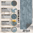 thumbnail image 3 of Ottomanson Aisle Runner Rug 1'10.5" x 27' Soft Non-Slip Indoor Rug, Solid Greyish Blue, 3 of 6