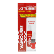 Vamousse Lice Treatment Mousse for Kids & Adults, Kills Super Lice & Eggs In 1 Treatment, 6 oz
