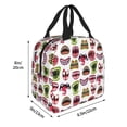 thumbnail image 2 of Rateoe Halloween Mouth Pattern Insulated Lunch Bag with Thick Aluminum Foil Lunch Tote Bag with Front Pocket for Men and Women, Ideal for Work, School, Picnics, and Travel, 2 of 5