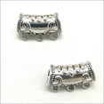 thumbnail image 5 of U8MO 4pcs Big Hole Antique Silver Pendant Connector DIY Jewelry Findings 3 Loops, 5 of 8