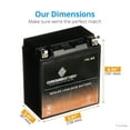 thumbnail image 6 of Chrome Battery AGM 12 Volt Vehicle Battery Group Size YTX16L-BS, 230 CCA for Jet Ski, Sea-Doo, 6 of 7