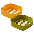thumbnail image 1 of Revestimientos de silicona para freidora de aire, paquete de 2 ollas reutilizables de 7,5 pulgadas, 1 of 5
