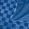 thumbnail image 6 of Mainstays By Becky G. & Alejandra Blue Checkered Faux Fur Throw, 50" X 60", Child/Adult, 6 of 7