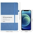 thumbnail image 4 of Journal Notebook, Hardcover Lined Notebook with 120GSM Thick Paper & Pockets, College Ruled Leather Journals with Index Tabs Stickers, 128 Pages, A5 (5.2" x 8.4"), Blue, 4 of 8