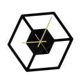 CATIEBYE Black Hexagon Wall Clock, Modern Acrylic Design, Space-Saving ...