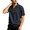 a-74Navy16, variant on FINALGANG Mens Solid Color Polo Neck Short Sleeve Waffle Knit Lace Up TShirt For Casual Daily Wear Bohemian Style Outings Themed Party Activities Grey S