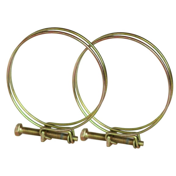 GOOHOCHY Golden Double Wire Hose Clamps Made of Iron for Fastening Use 2 Inch