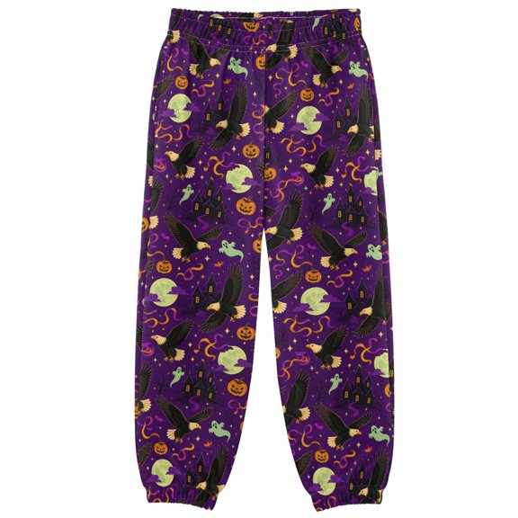 Halloween Seamless Flying Boys Pants Kids Casual Sweatpants Joggers Toddler Sports Pants 3-10 Years