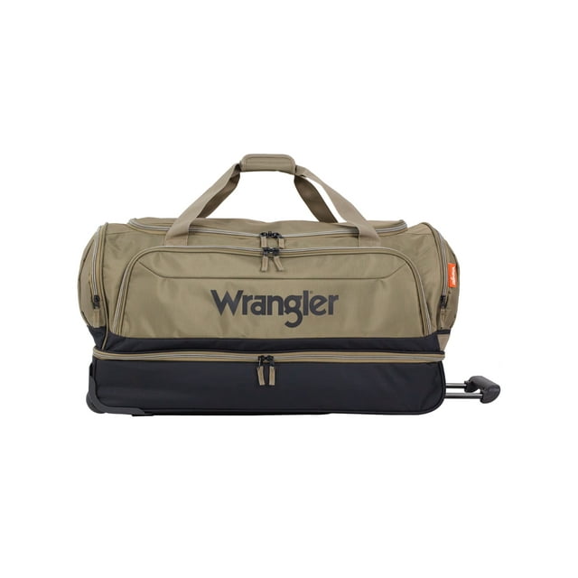 Wrangler 30" dropbottom rolling travel duffel, Fallen Rock