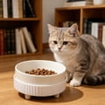 thumbnail image 1 of Cats Bowl Ceramic Double Bowl Water Bowl Cervical Spine Protection Tall And Wide Pet Food Bowl Drinking Bowl, 1 of 8
