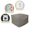 thumbnail image 6 of Majestic Home Goods Ottoman Pouf Chevron Black, 6 of 6