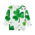 thumbnail image 6 of St. Patrick's Day Girls Shirts Spring Fashion Graphic 3/4 Sleeve Crewneck Basic Tees Size 3-14, 6 of 6