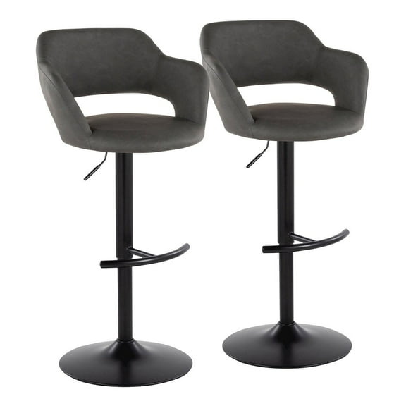 LumiSource Margarite Adjustable Barstool - Set of 2