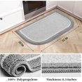thumbnail image 2 of shiyou-Half Circle Kitchen Mats for Floor Non Slip Mat 100% Polypropylene Kitchen Mat, Machine Washable Soft Kitchen Rug Durable Dirt Resist TPR Backed Kitchen Floor Mat, 20"x32" Grey, 2 of 4