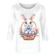 thumbnail image 5 of TaTaai Women Easter Print T-Shirt Crew Neck Three Quarter Sleeve Loose Fit Casual Ladies Spring Holiday Daily Wear Lightweight Breathable Non-See-Through Machine Washable Pullover Top Gift, 5 of 5