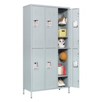 Fesbos Locker, Metal Locker for Employees, Large Steel Storage Locker Cabinet-6 Doors Lockers Organizers for School Gym Home Office Staff,Unassembled