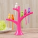 thumbnail image 3 of 6 tenedores de plástico para frutas con forma de pájaro y 1 soporte para palillos de dientes con forma de árbol para decoración del hogar y fiestas (Rosy), 3 of 4