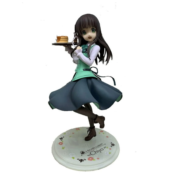 Japan Anime 23cm Is The Order A Rabbit? Ujimatsu Chiya Limited Edition Action Figure Toys Model Static Statue Handmade Pvc Collection Doll Figures Aro