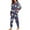 Blue and Red - Skull Rose, variant on Snowman Snowflake Print Womens Pajama Sets 2 Pcs Pj Sets Casual Sleepwear Long Sleeve Top and Long Pants Round Neck Lounge Set Nightwear with Pocket, 2XL