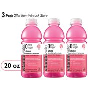 Vitaminwater zero sugar shine, electrolyte enhanced water, strawberry lemonade, 20 fl oz (3 Pack)