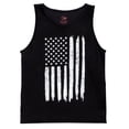thumbnail image 2 of Rothco Distressed U.S. Flag Tank Top Muscle Shirt, XL Black, 2 of 2