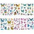 thumbnail image 2 of (Polvo Brillo Mariposa Renyi) 10 Uds. Pegatinas Tatuaje Ordinarias Polvo Brillo Mariposa Serie Naturaleza Muerta 120*68mm Pegatinas Tatuaje Corporal, 2 of 9
