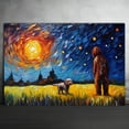 thumbnail image 2 of Wirehaired Pointing Griffon Dog Watercolor Starry Night Van Gogh Painting Kits, Painting Watercolor Canvas, Canvas Suitable for Room Decor Cafe Decor Or Gift for Friends, 2 of 4