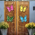 thumbnail image 2 of CHENGSI for Colorful Metal Butterfly Garden Decor - Outdoor Wall Art for Yard, Lawn, Patio - Rust-Resistant Handcrafted Sculpture - Indoor Home Decoration - 11cm x 9cm (4.33\" x 3.54\"), 2 of 7