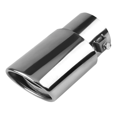 thumbnail image 2 of 2X Stainless Steel Car Exhaust Tip,2.1In to 1.5In Universal Pipe Modification Tail Throat (Silver), 2 of 8