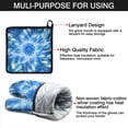 thumbnail image 7 of Blue Burst Pattern Kitchen Oven Mitt and Pot Holder Sets 2 Pcs for Baking, Cooking and Grilling, Heat Resistant Up To 392 °F, 7 of 7