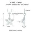 thumbnail image 6 of Rosec Jewels Certified Moissanite Star Pendant Necklace for Women (D-VS1 Quality), 10K White Gold, 6 of 8