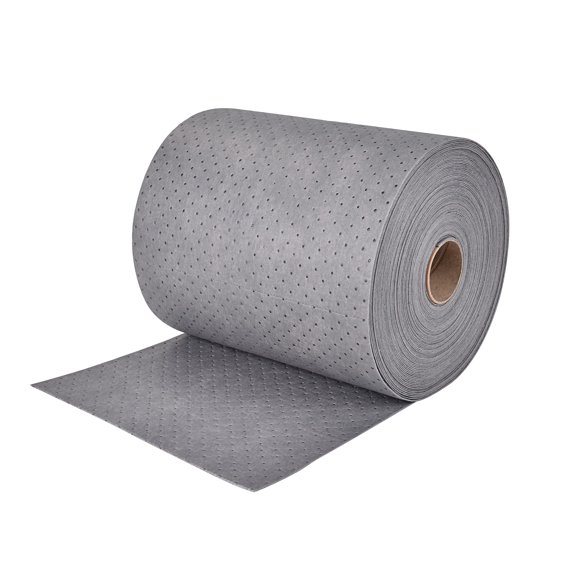 Aain LT010A Heavy Duty Oil Absorbent Pads, Oil Maintenance Mat Roll for All Purpose Super Absorbent Mat Roll, Gray, 150' L x 15" W
