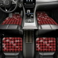 thumbnail image 7 of Yiaed Red Buffalo Plaid Print Carpet Floor Mats for Cars, Auto Accessories Front & Rear Car Floor Mats Car Floor Foot Mat Sets of 4 Pieces, 7 of 7