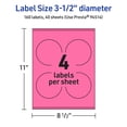thumbnail image 6 of Avery Printable Round Labels, Bright Pink, 3.5" Diameter, 160ct, 6 of 11