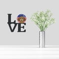 thumbnail image 2 of American Flag and Chocolate Brown Poodle Metal Wall Artwork LOVE, 2 of 2