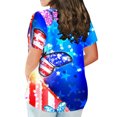thumbnail image 3 of Patlollav Usa Flag Shirts for Women Plus Size Short Sleeve Tops Independence Day Print Tee Shirts Funny Holiday Blouses Pullover Tee, 3 of 5