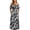 Blue, variant on Women's Off-Shoulder Floral Print Ruffle Smocked Waist Maxi Dresses with Pockets for Women Beach Vacation Wear
