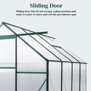 GoDecor Garden 6x8ft Hybrid Polycarbonate Greenhouse for Garden, Outdoor Green