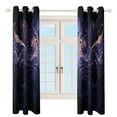 thumbnail image 3 of Abstract Flowers Window Curtain Panels Grommet Blackout Curtains Blackout Curtains for Living Room, 3 of 7