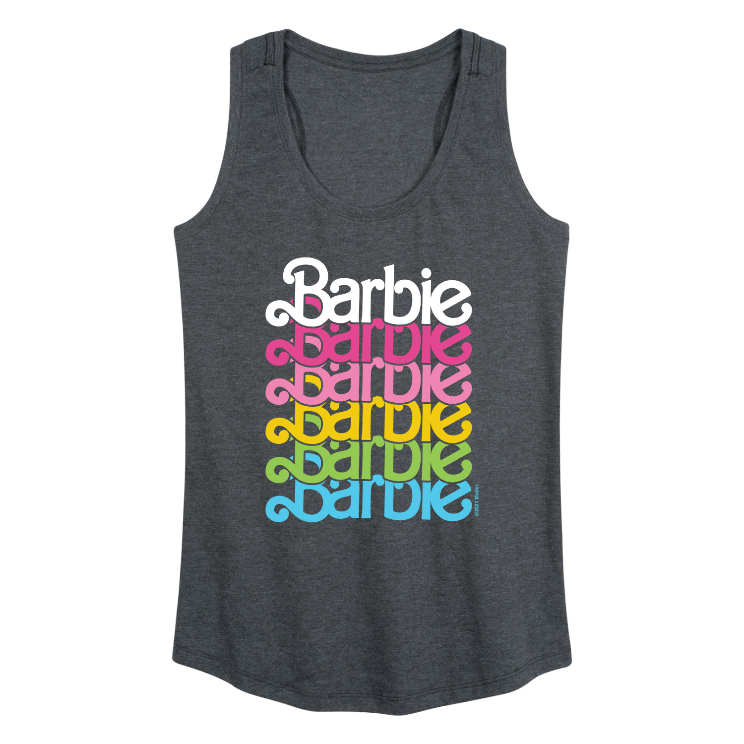 Barbie - Rainbow Stacked Logo - Women's Racerback Tank Top