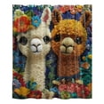 thumbnail image 2 of CaiYueKe Animal Series Faux Embroidery Shower Curtain - Waterproof Polyester Bathroom Decor with Grommets Hooks, Mold Resistant Rustproof Modern Textured Design, 2 of 7