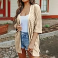 thumbnail image 2 of AherBiu Cardigan pour Femmes Ouvert devant Tricoté Ample Décontracté Pull Manches 3/4 Cardigan Confortable Automne, 2 of 7