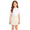 thumbnail image 2 of Girls Pleated Mini Skirt High Waist Solid School Uniform Skirts A-Line Tennis Skirt, 2 of 5