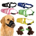 thumbnail image 1 of CHOK Soft Mesh Adjustable Dog Muzzle  Black  Size M (10” to 15” Chest Size), 1 of 7