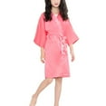 thumbnail image 6 of Utoimkio Girls Satin Kimono Robe Solid Girl Bath Robes Spa Robes for Wedding Birthday Party Bridal Sleepwear Bathrobes for Girls, 6 of 9