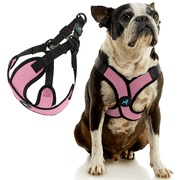 Gooby Comfort X Step In Lite Harness - Pink, Large - Escape Free Dog Harness with Easy-Snap Buckles and Flexible Body Frame for Small Dog and Medium Dog