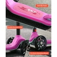 thumbnail image 5 of KFFKFF Kick Scooter for Kids Ages 3+, 3-Wheel Scooter with LED Wheels, Adjustable Handlebar, Sturdy Non-Slip Deck, Lightweight Aluminum Build for Boys & Girls up to 165 lbs, Pink, 5 of 9